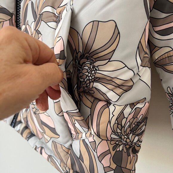 NEW Badgley Mischka Vintage Print Puffer Coat, Size L - Picture 12 of 16